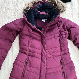 Columbia Maroon and Navy Hooded Jacket